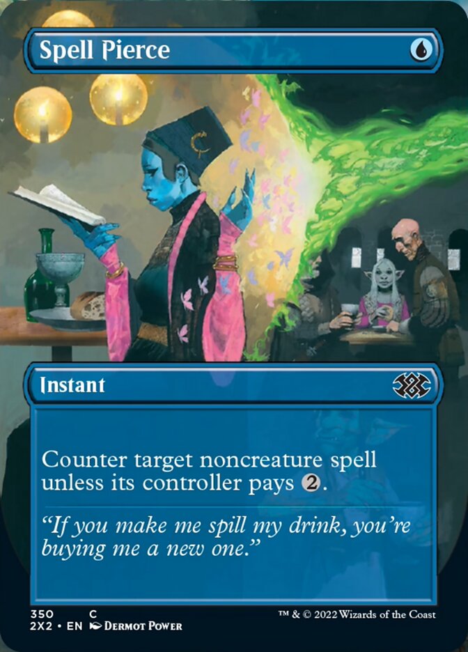 Spell Pierce (Borderless Alternate Art) [Double Masters 2022] | Exor Games New Glasgow