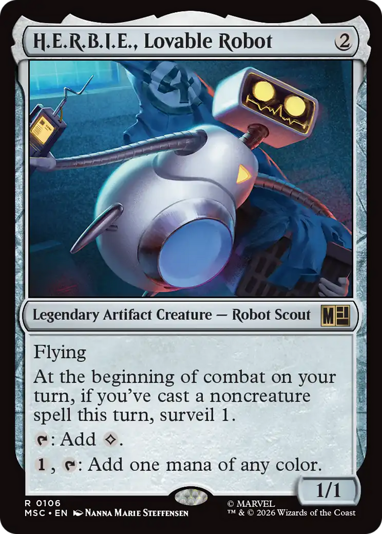 H.E.R.B.I.E., Lovable Robot (Surge Foil) [Marvel Super Heroes Commander] | Exor Games New Glasgow