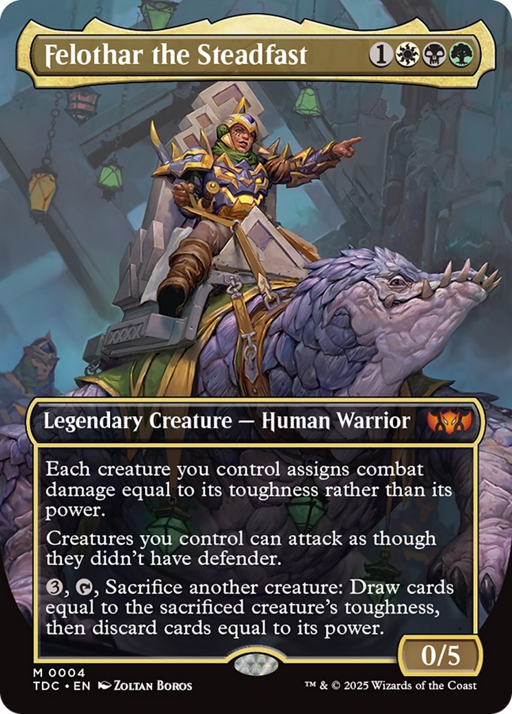 Felothar the Steadfast (Borderless) [Tarkir: Dragonstorm Commander] | Exor Games New Glasgow