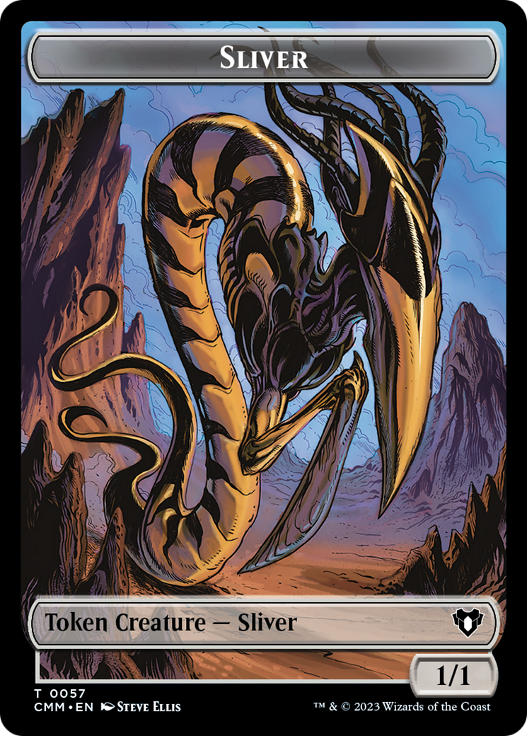 Sliver Army // Sliver Double-Sided Token [Commander Masters Tokens] | Exor Games New Glasgow