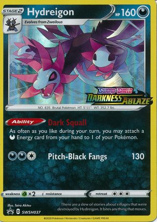 Hydreigon (SWSH037) (Prerelease Promo) [Sword & Shield: Black Star Promos] | Exor Games New Glasgow