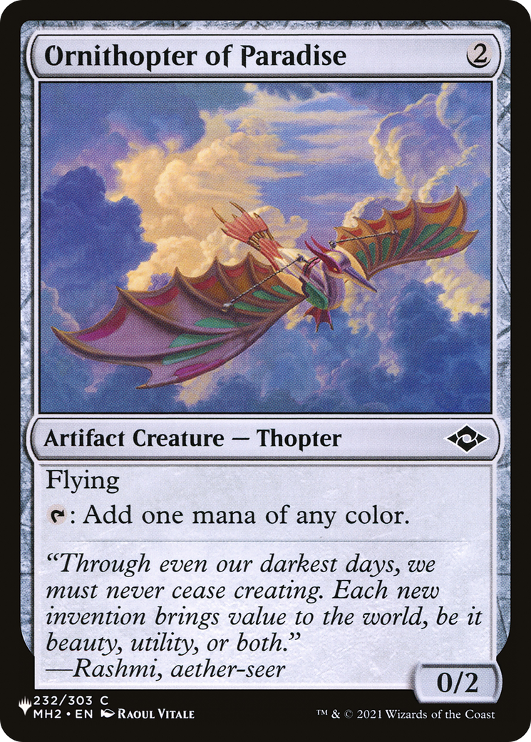 Ornithopter of Paradise [The List Reprints] | Exor Games New Glasgow