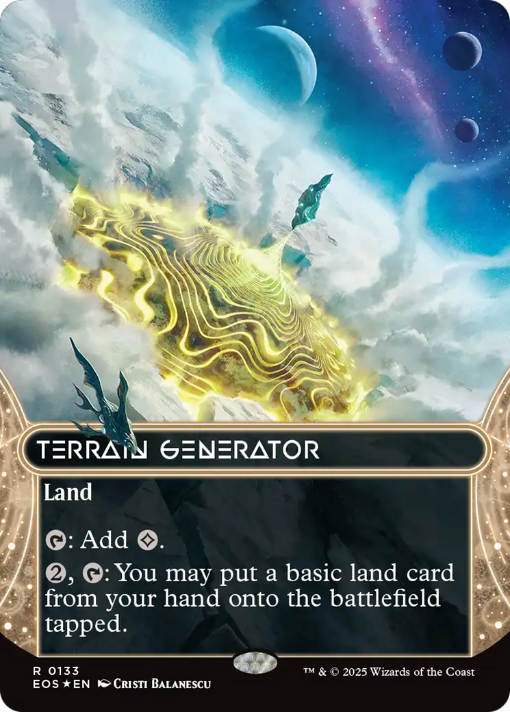 Terrain Generator (0133) (Borderless) (Galaxy Foil) [Edge of Eternities: Stellar Sights] | Exor Games New Glasgow