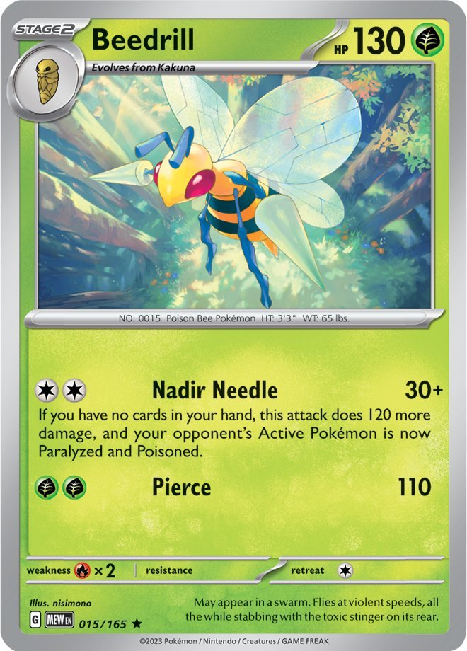 Beedrill (015/165) [Scarlet & Violet: 151] | Exor Games New Glasgow