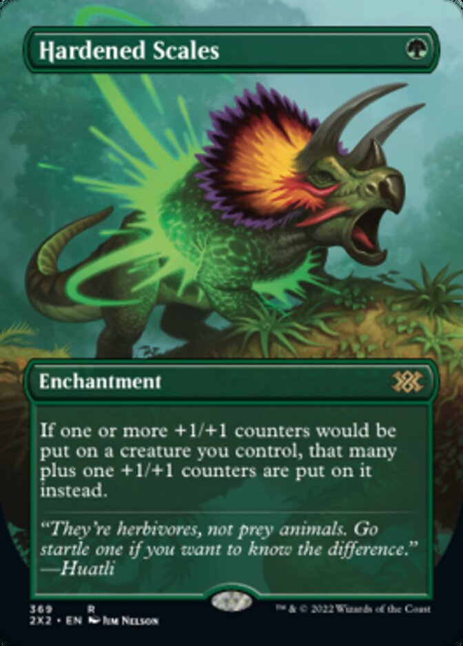 Hardened Scales (Borderless Alternate Art) [Double Masters 2022] | Exor Games New Glasgow