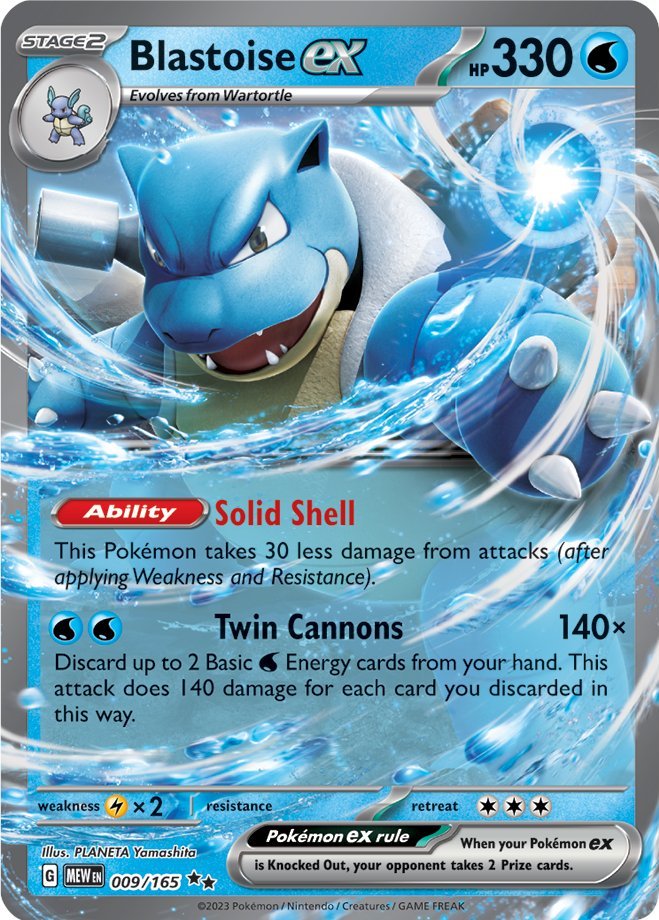 Blastoise ex (009/165) [Scarlet & Violet: 151] | Exor Games New Glasgow