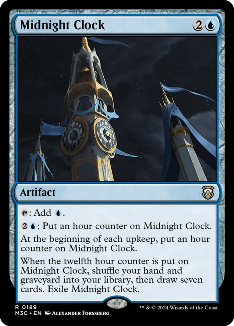 Midnight Clock (Ripple Foil) [Modern Horizons 3 Commander] | Exor Games New Glasgow