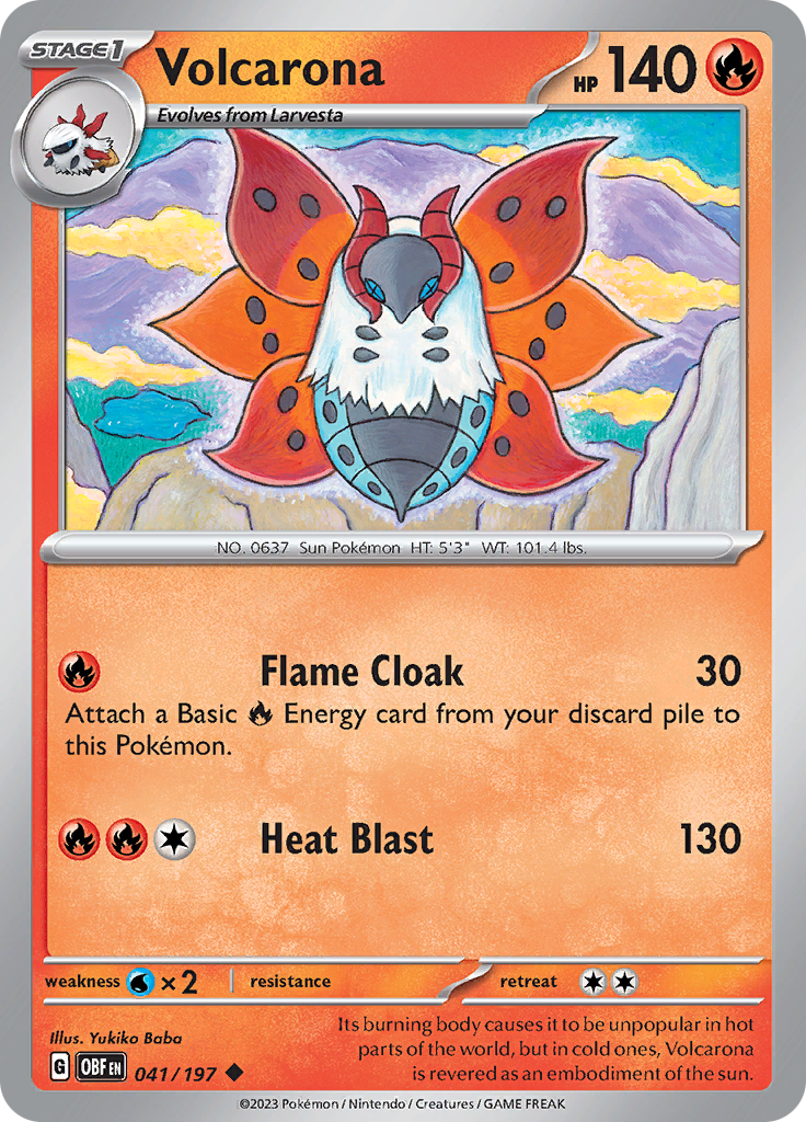 Volcarona (041/197) [Scarlet & Violet: Obsidian Flames] | Exor Games New Glasgow