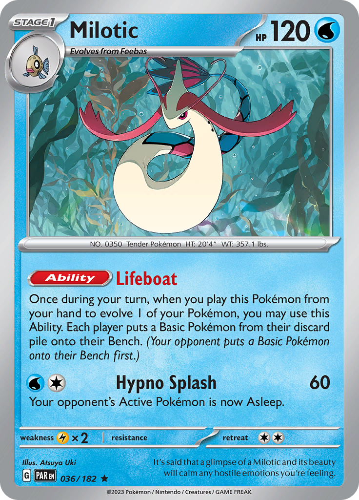 Milotic (036/182) [Scarlet & Violet: Paradox Rift] | Exor Games New Glasgow