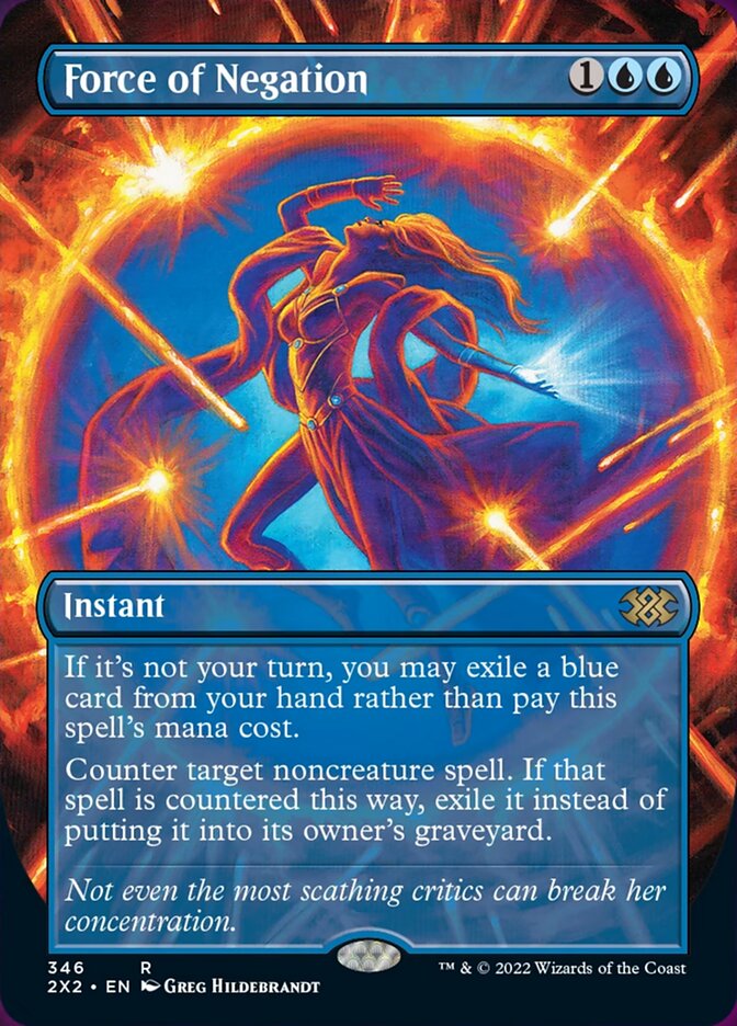 Force of Negation (Borderless Alternate Art) [Double Masters 2022] | Exor Games New Glasgow