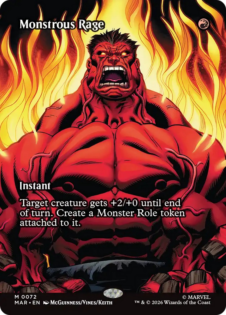 Monstrous Rage (Borderless) [Marvel Universe: Eternal-Legal] | Exor Games New Glasgow