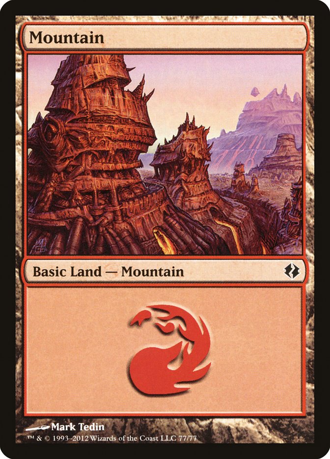 Mountain (77) [Duel Decks: Venser vs. Koth] | Exor Games New Glasgow