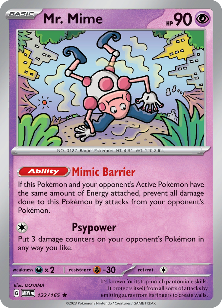 Mr. Mime (122/165) [Scarlet & Violet 151] | Exor Games New Glasgow