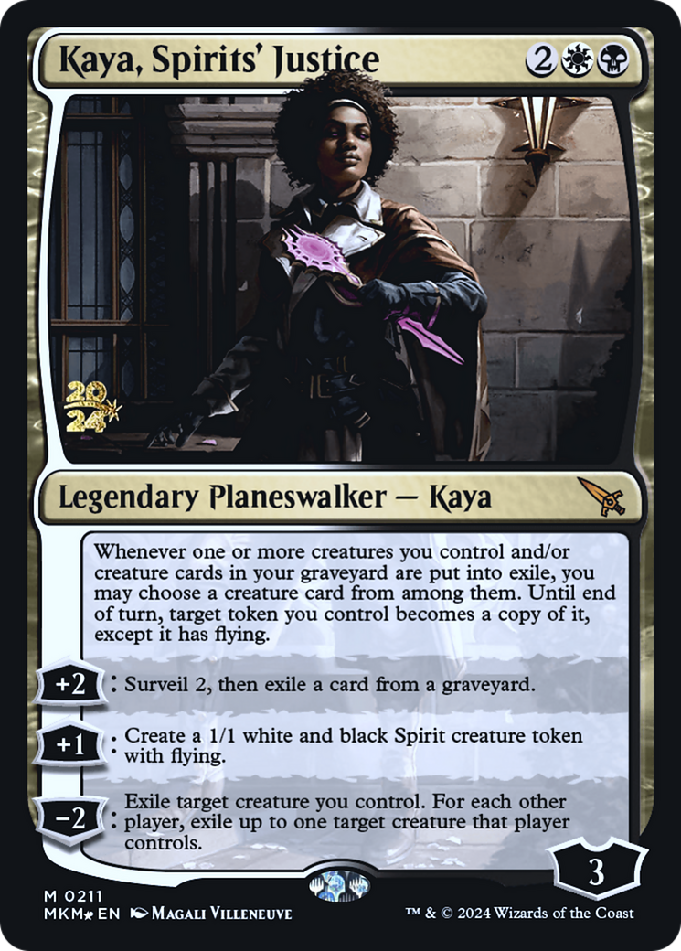 Kaya, Spirits' Justice [Murders at Karlov Manor Prerelease Promos] | Exor Games New Glasgow