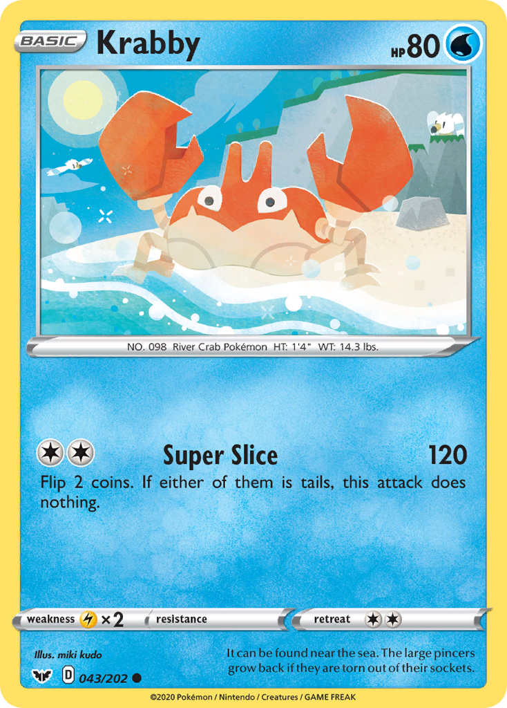 Krabby (043/202) [Sword & Shield: Base Set] | Exor Games New Glasgow