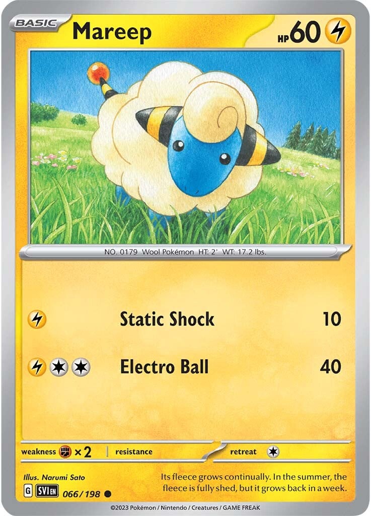 Mareep (066/198) [Scarlet & Violet: Base Set] | Exor Games New Glasgow