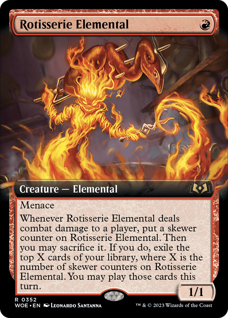 Rotisserie Elemental (Extended Art) [Wilds of Eldraine] | Exor Games New Glasgow