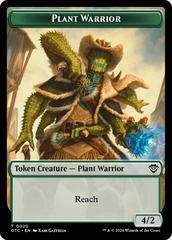 Plant Warrior // Plant Double-Sided Token [Outlaws of Thunder Junction Commander Tokens] | Exor Games New Glasgow