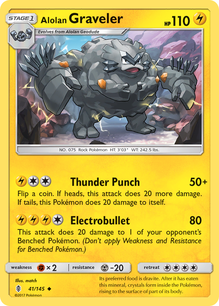 Alolan Graveler (41/145) [Sun & Moon: Guardians Rising] | Exor Games New Glasgow