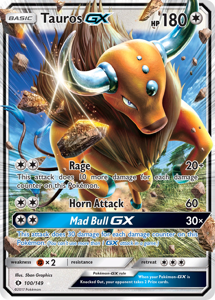 Tauros GX (100/149) [Sun & Moon: Base Set] | Exor Games New Glasgow