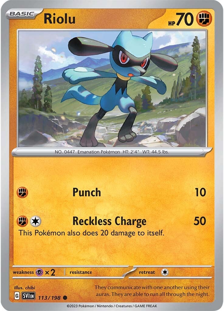 Riolu (113/198) [Scarlet & Violet: Base Set] | Exor Games New Glasgow