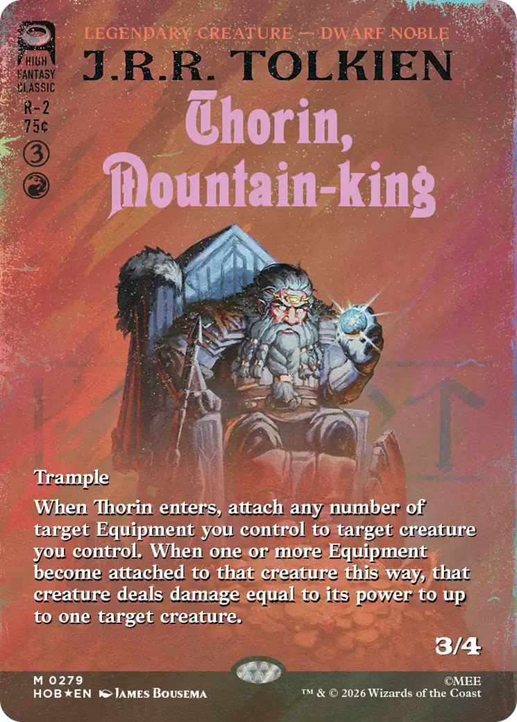 Thorin, Mountain-king (Borderless) (Surge Foil) [The Hobbit] | Exor Games New Glasgow