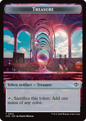 Treasure // Clue Token Double-Sided Token [Secrets of Strixhaven Tokens] | Exor Games New Glasgow