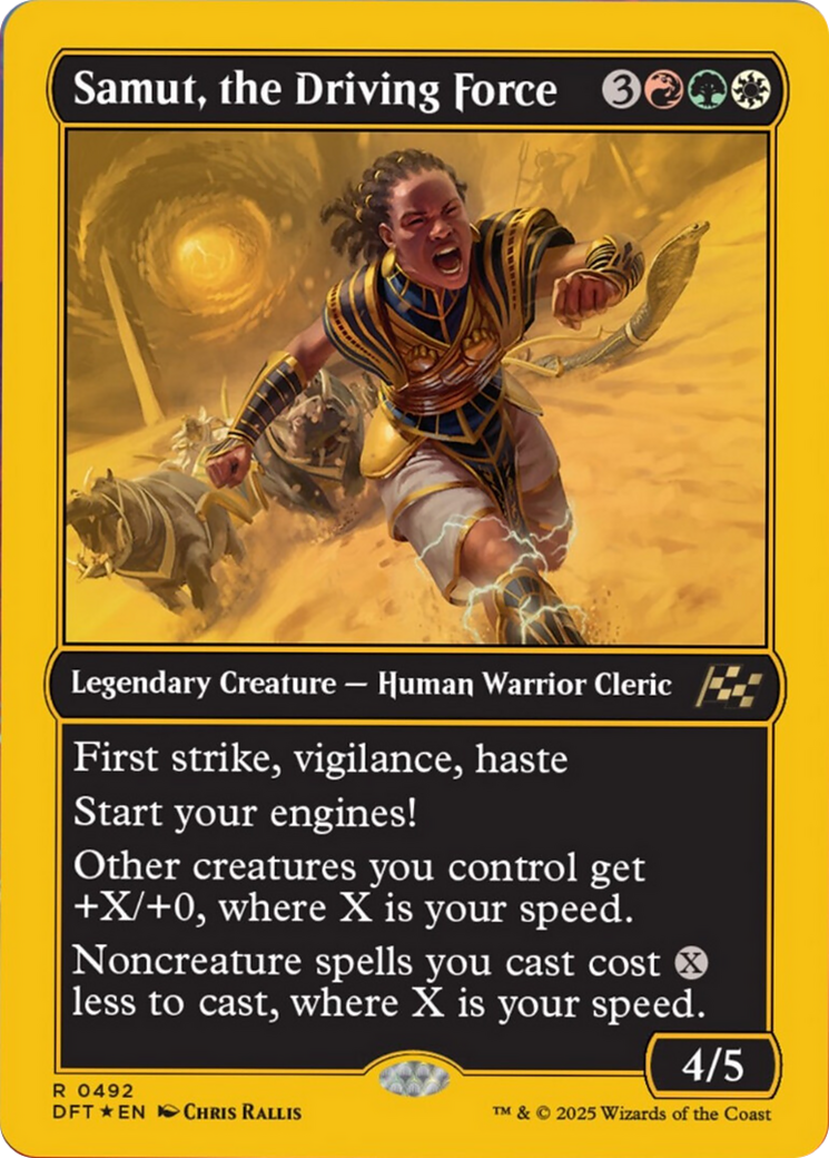 Samut, the Driving Force (First-Place Foil) [Aetherdrift] | Exor Games New Glasgow