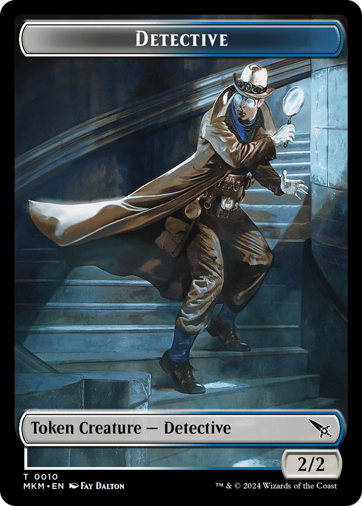 Detective // Ooze Double-Sided Token [Murders at Karlov Manor Tokens] | Exor Games New Glasgow