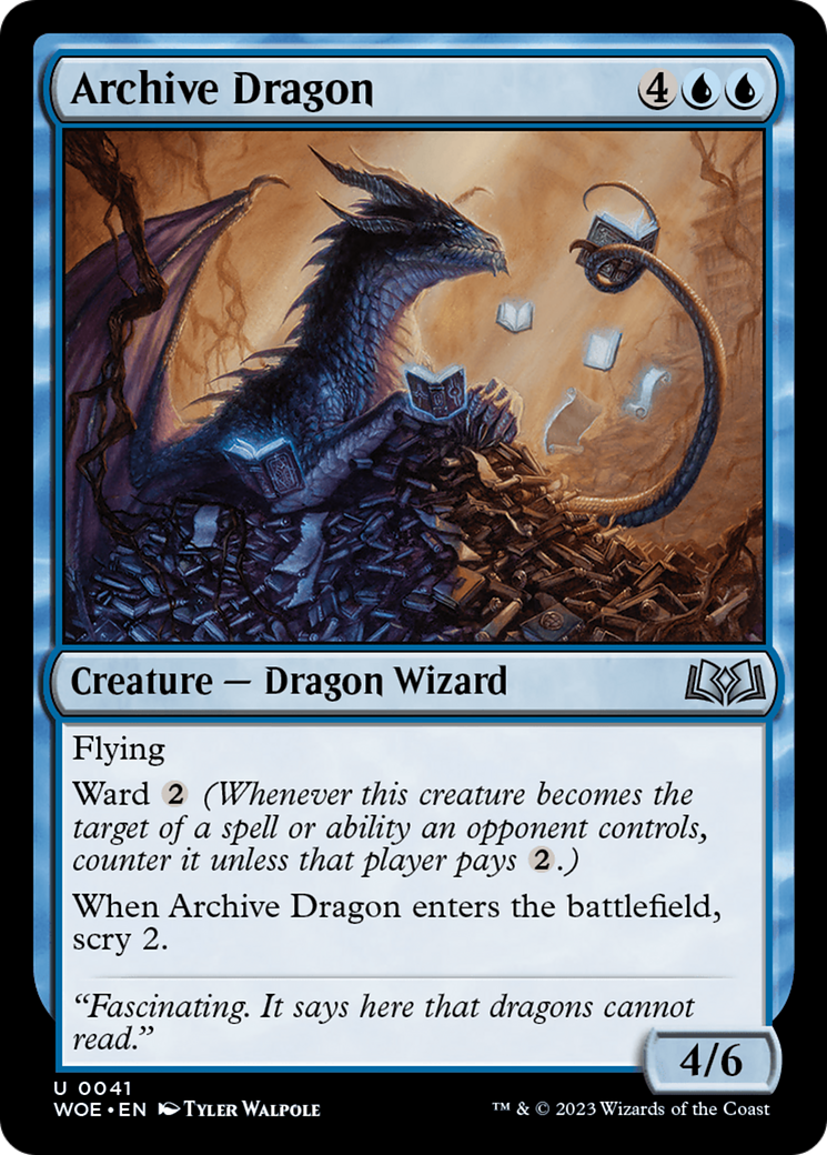 Archive Dragon [Wilds of Eldraine] | Exor Games New Glasgow