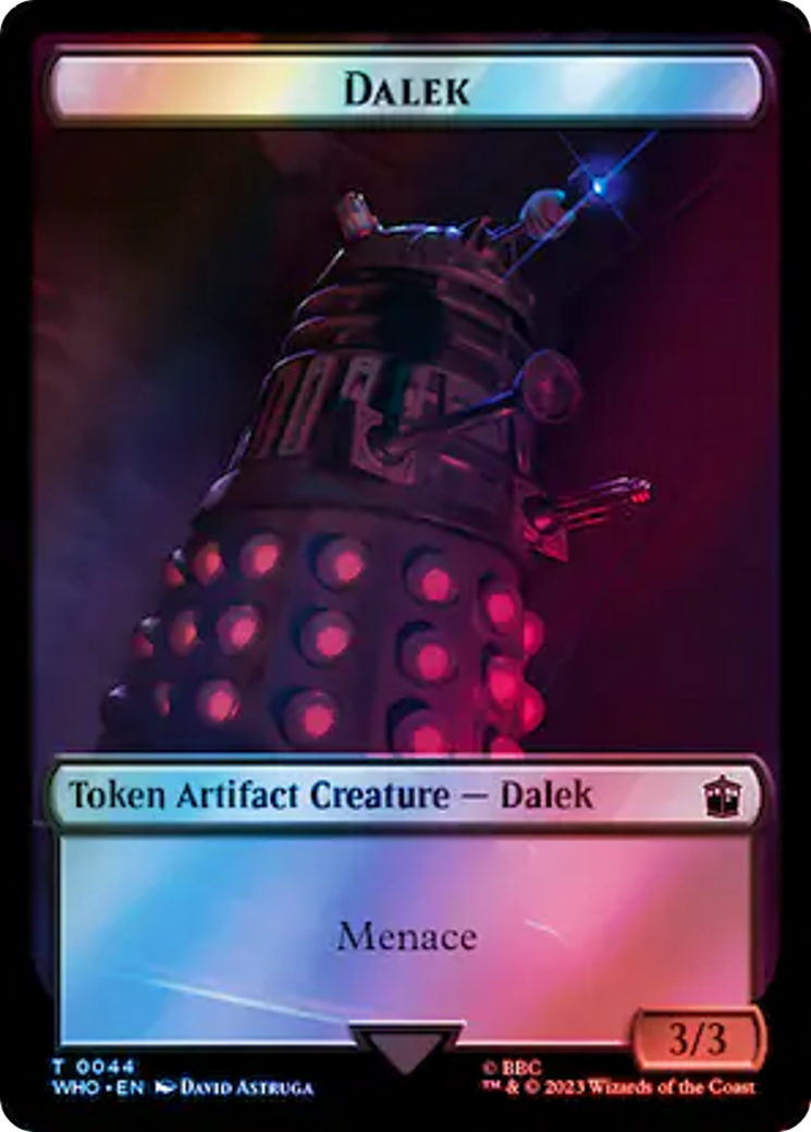 Dalek // Treasure (0063) Double-Sided Token (Surge Foil) [Doctor Who Tokens] | Exor Games New Glasgow