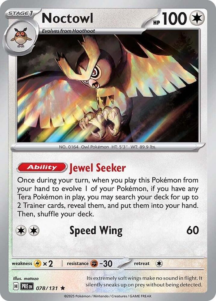 Noctowl (078/131) [Scarlet & Violet: Prismatic Evolutions] | Exor Games New Glasgow