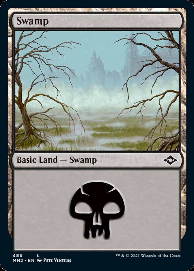 Swamp (486) (Foil Etched) [Modern Horizons 2] | Exor Games New Glasgow