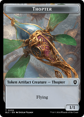 Goblin // Thopter Double-Sided Token [Bloomburrow Commander Tokens] | Exor Games New Glasgow