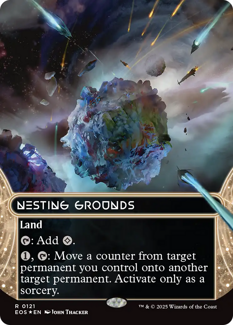 Nesting Grounds (0121) (Borderless) (Galaxy Foil) [Edge of Eternities: Stellar Sights] | Exor Games New Glasgow