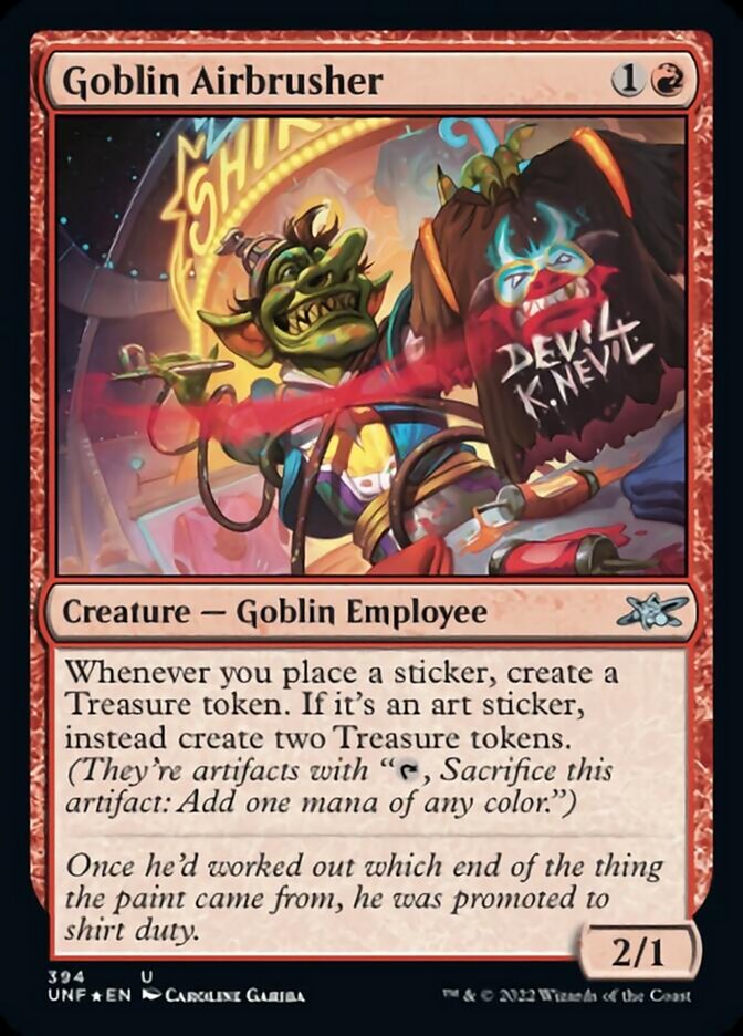 Goblin Airbrusher (Galaxy Foil) [Unfinity] | Exor Games New Glasgow