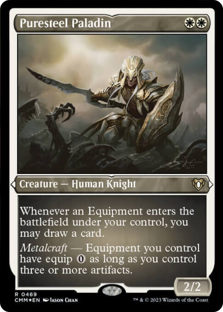 Puresteel Paladin (Foil Etched) [Commander Masters] | Exor Games New Glasgow