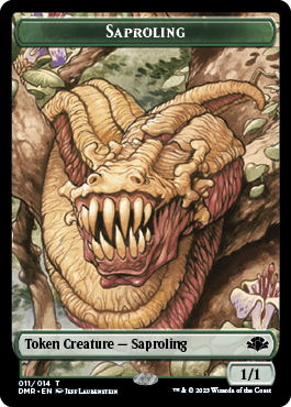 Insect // Saproling Double-Sided Token [Dominaria Remastered Tokens] | Exor Games New Glasgow