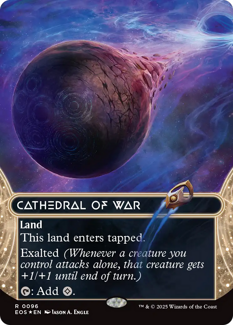 Cathedral of War (0096) (Borderless) (Galaxy Foil) [Edge of Eternities: Stellar Sights] | Exor Games New Glasgow