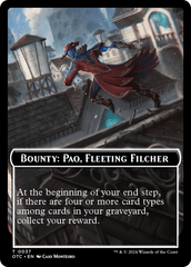 Bounty: Paq, Fleeting Filcher // Bounty Rules Double-Sided Token [Outlaws of Thunder Junction Commander Tokens] | Exor Games New Glasgow