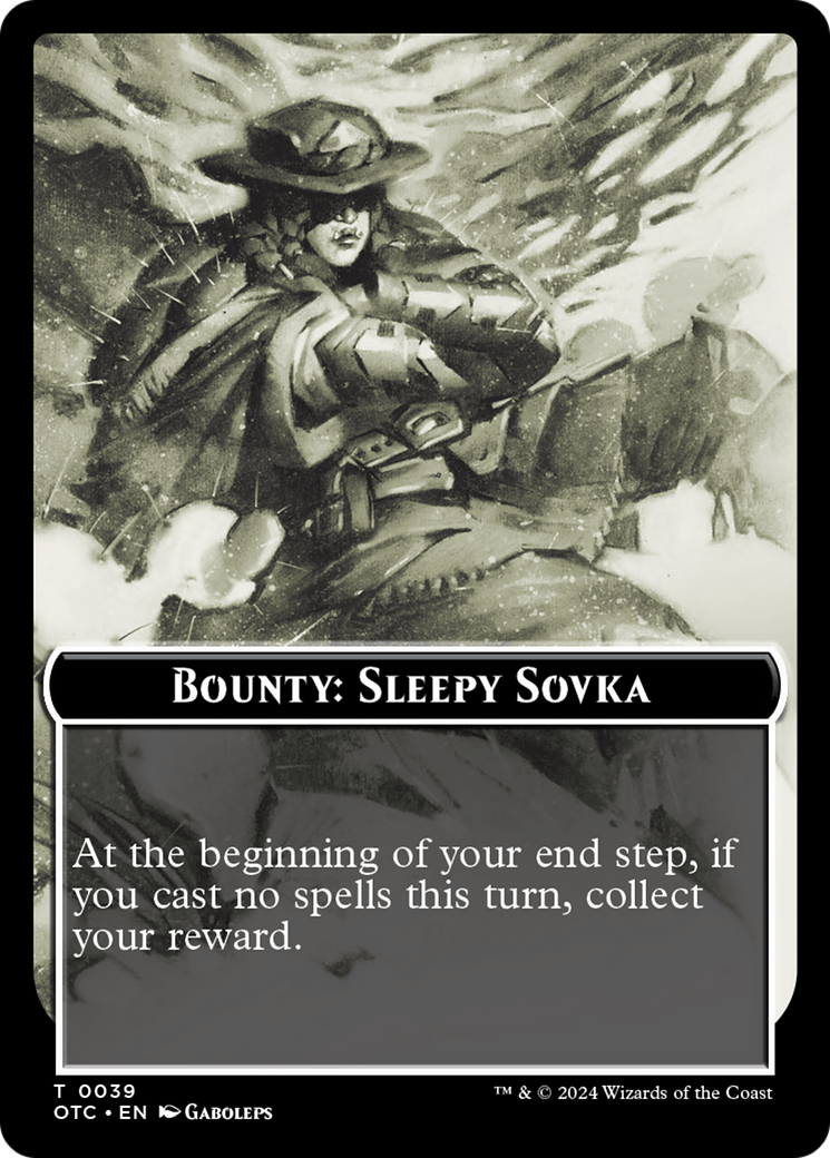 Bounty: Sleepy Sovka // Bounty Rules Double-Sided Token [Outlaws of Thunder Junction Commander Tokens] | Exor Games New Glasgow