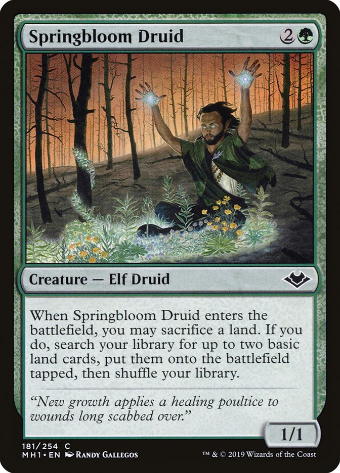 Springbloom Druid [Modern Horizons] | Exor Games New Glasgow