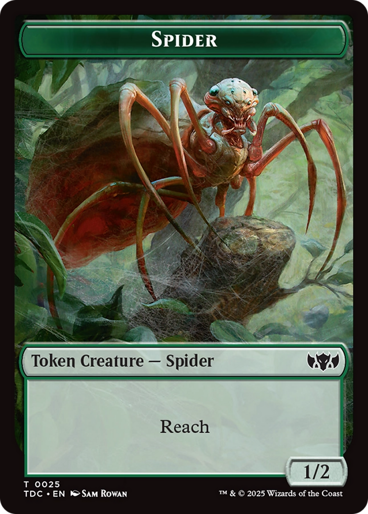 Spider // Bird Double-Sided Token [Tarkir: Dragonstorm Commander Tokens] | Exor Games New Glasgow