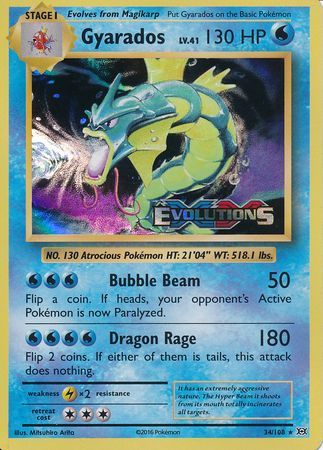 Gyarados (34/108) (XY Evolutions Prerelease) [XY: Black Star Promos] | Exor Games New Glasgow