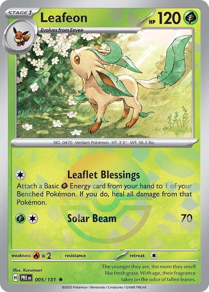 Leafeon (005/131) (Poke Ball Pattern) [Scarlet & Violet: Prismatic Evolutions] | Exor Games New Glasgow