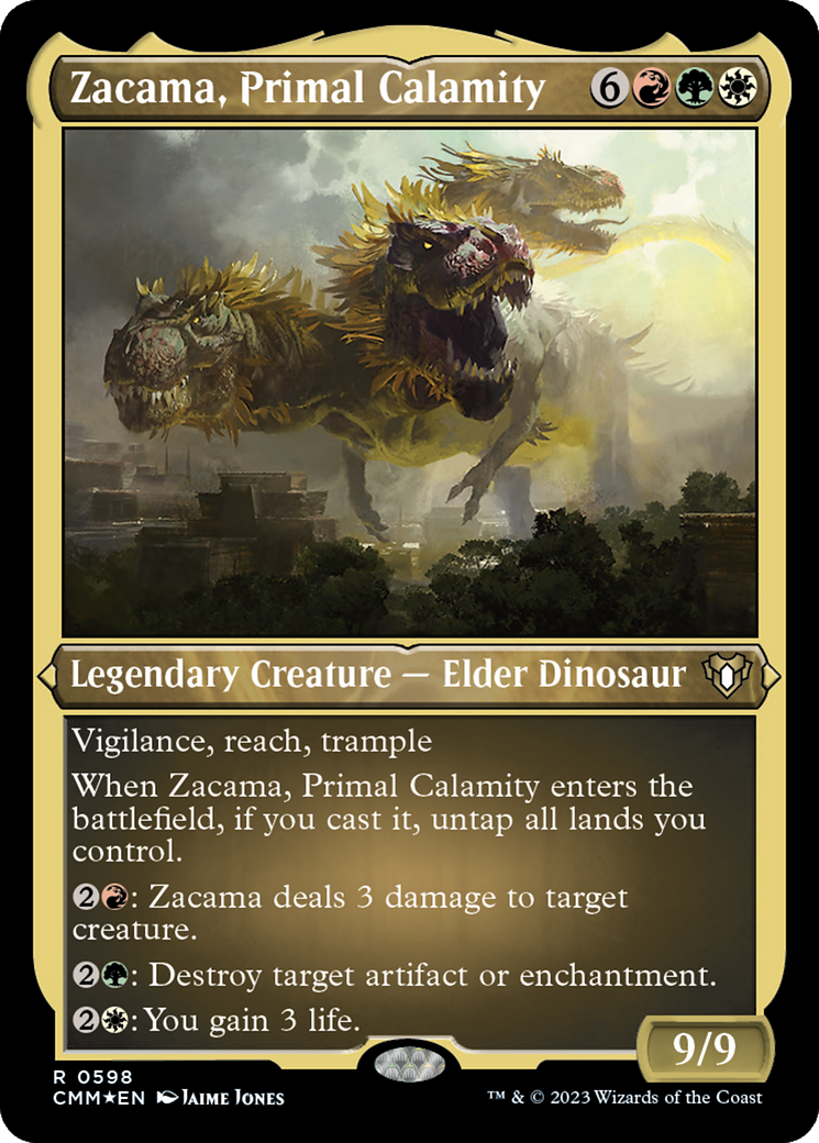 Zacama, Primal Calamity (Foil Etched) [Commander Masters] | Exor Games New Glasgow