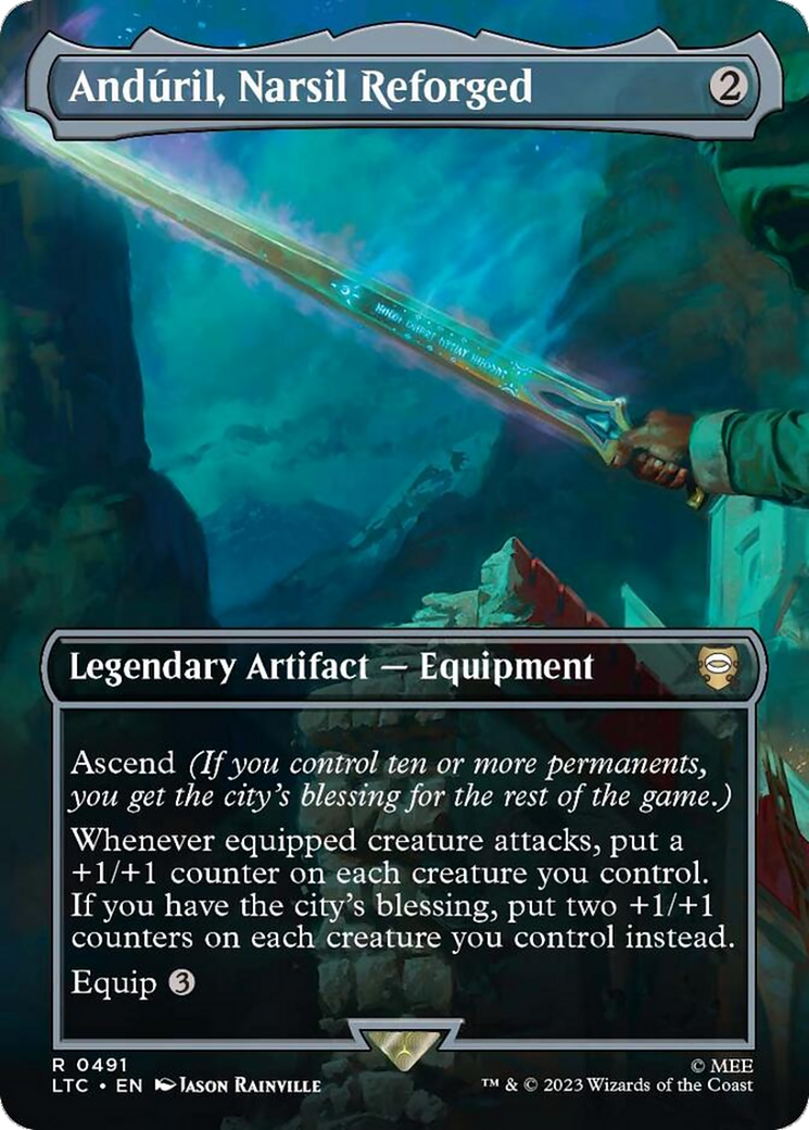 Anduril, Narsil Reforged (Borderless) [The Lord of the Rings: Tales of Middle-Earth Commander] | Exor Games New Glasgow