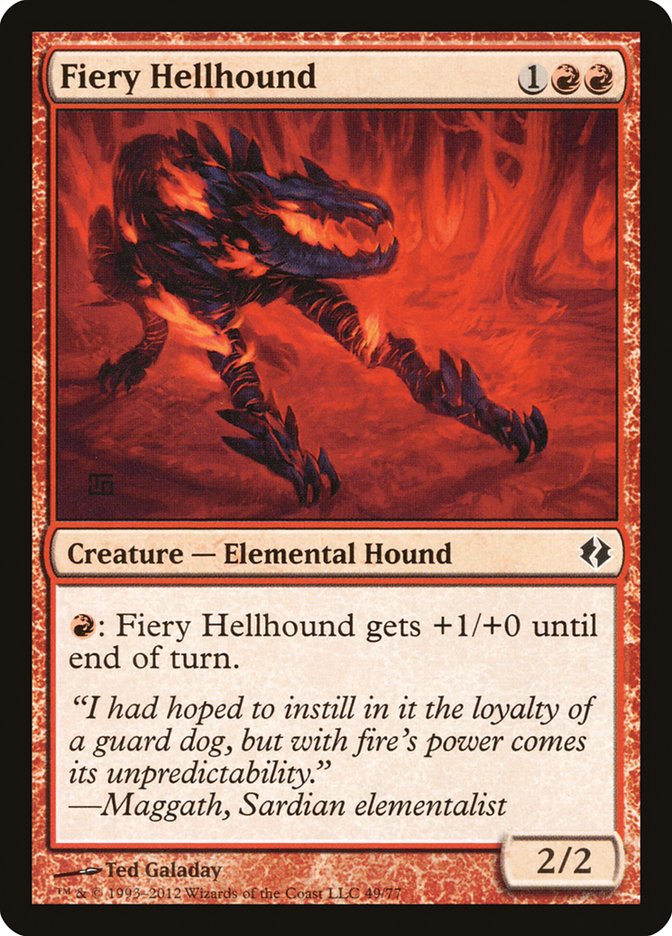 Fiery Hellhound [Duel Decks: Venser vs. Koth] | Exor Games New Glasgow