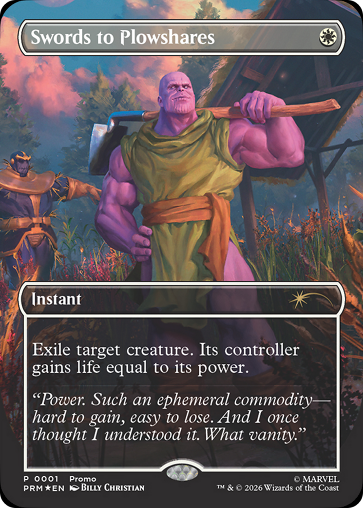 Swords to Plowshares (Borderless) (Magazine Insert) [Media Promos] | Exor Games New Glasgow