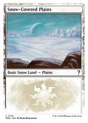 Snow-Covered Plains (White Border) [Mystery Booster 2] | Exor Games New Glasgow